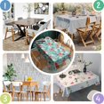 thumbnail image 4 of Pioneer Flower Floral Print Pattern Rectangle Tablecloth 60"x84", Waterproof Polyester Table Cloth, Wipeable Spillproof for Dining Camping Indoor Outdoor, 4 of 5