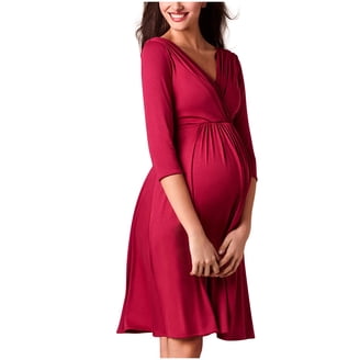slim fit dress slacks Fit and Flare Short Sleeve Nursing Dress