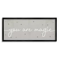Stupell Industries You Are Magic Playful Typography Stars Grey White, 10 x 24, Designed by Daphne Polselli