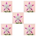 thumbnail image 3 of Naiovety 1pc de la parte del árbol de Navidad brillo estrellas colgar de Navidad decoración árbol Topper Navidad suministros de decoración Type5 NO5, 3 of 4