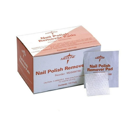 Medline Nail Polish Remover Pads Acetone Nail Polish Remover 2.2 in