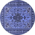thumbnail image 1 of Ahgly Company Machine Washable Indoor Round Animal Blue Traditional Area Rugs, 4' Round, 1 of 4