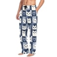thumbnail image 2 of FORMRS Mens Pajama Pants with Pockets Sleepwear Lounge Bottoms Sizes S-2XL, Blue Cats and Hearts, 2 of 7