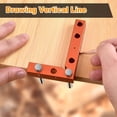 thumbnail image 3 of Woodworking Center Finder Tool, Corrosion Resistance Small Square  For Drill Straight Center Hole, 3 of 8