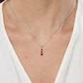 thumbnail image 3 of Angara Natural Round 1.4 ct Ruby Three Stone Pendant Necklace in 14K Rose Gold for Women (Size-7mm) | July Birthstone, Birthday, Anniversary, Jewelry Gift for Women | Natural Ruby Necklace, 3 of 9