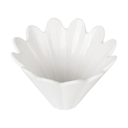 

Cone Brewer Coffee Dripper Paperless Easy to Clean Pedal Shape Pour over Coffee Filter Pour over Coffee Maker for Kitchen Home Office Hiking white 102mmx80mm