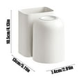 thumbnail image 3 of Toothbrush Holders For Bathrooms Shower Wall Mount Toothbrush Organizer With Mouthwash Cup Easy To Clean Toothbrush Hanger, 3 of 6