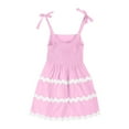 thumbnail image 3 of eczipvz Girl's Easter Dress Summer Dresses Smocked Flutter Sleeve A-Line Sundresses Swing Mini Casual Party Dresses Size 3-14 Years Pink,7-8 Years, 3 of 4