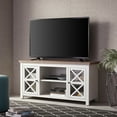thumbnail image 2 of Evelyn&Zoe Colton Rectangular TV Stand for TV's up to 55", White/Gray Oak, 2 of 10