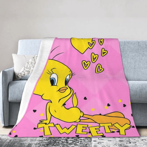 Tweety Bird Looney Tunes Throw Blanket Kids Plush Blanket Ultra-Soft Micro Flannel Fleece Blanket for Bedding Sofa Travel 30"x40"