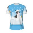 thumbnail image 5 of Wukai Collie in Bathtub Print Men's Short-Sleeved Mesh T-Shirt,Quick-Dry Short Sleeve Workout T-Shirt-Large, 5 of 8