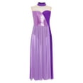 thumbnail image 2 of Jizyo Robe de Danse Sans Manches pour Filles à Sequins Color Block Costume de Danse Lyrique Tenues de Ballerine Violet 10, 2 of 4