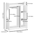 thumbnail image 2 of Kids Storage with Mirror and Hooks,Wooden Dress Up Clothes Rack with Hanging Rod,3 Side Hooks,Storage Shelves and Top Shelf,Toddler Costume Organizer for Playroom,Bedroom,Nursery,White, 2 of 7