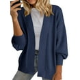 thumbnail image 2 of Women'S Fall Fashion: Front-Open Long-Sleeved Knitted Cardigan Sweater Dark Blue L, 2 of 6