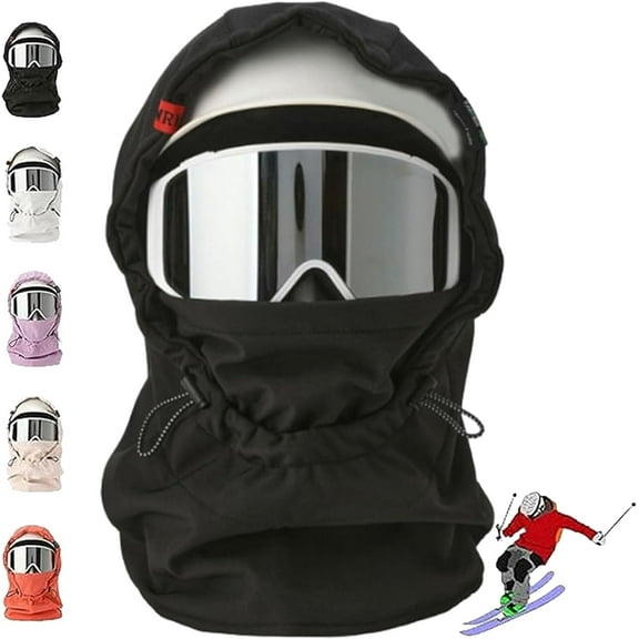 Agriculturi Waterproof Fleece-Lined Hood,Right Over Helmet Hoodie,Winter Face Mask,Warm Ski Helmet Cover,for Snowboarding,Skiing,Ice Fishing,Hiking and Other Winter Outdoor Activities