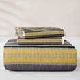 thumbnail image 5 of jejeloiu Bright Striped Quilt King,Sunny Print King Coverlet Set For Boys,Yellow Gray,3pcs, 5 of 7