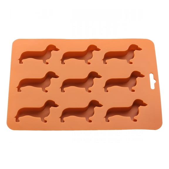 ACDANC Dachshund Dog Shaped Silicone Ice Cube Molds and Tray