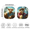 thumbnail image 4 of Jeiento Highland Cow Car Windshield Sunshade Animal Driving Car Window Sun Shield 2 Pack Car Windshield Cover Sun Shade Auto Accessory Fits Windshields of Most Sizes, 4 of 7