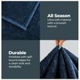 thumbnail image 6 of Superior Super Soft Plush Fleece Blanket 50" x 60", Bed & Couch Blankets, Throw, Navy Blue, 6 of 10