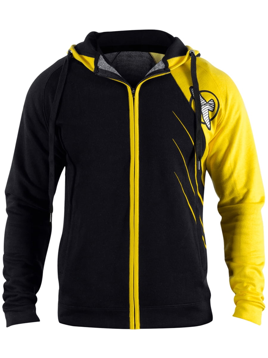 hoodie black yellow
