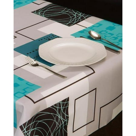 

Sky Blue 100% Polyester Stain Resistant Tablecloth 51 x 59 inch