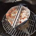 thumbnail image 4 of Hariumiu 2 Pcs BBQ Charcoal Basket Briquette Holders Wood Chips Grill Accessories Stainless Steel Even Burning Separate Baskets for Various Grills Foods, 4 of 7