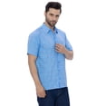 thumbnail image 5 of LA LEELA Men's Summer Beaches Button Down Tops Vacation Cruise Hawaiian Shirt For Men Stylish Party Short Sleeve Shirts XXL Flamingo, Blue, 5 of 6