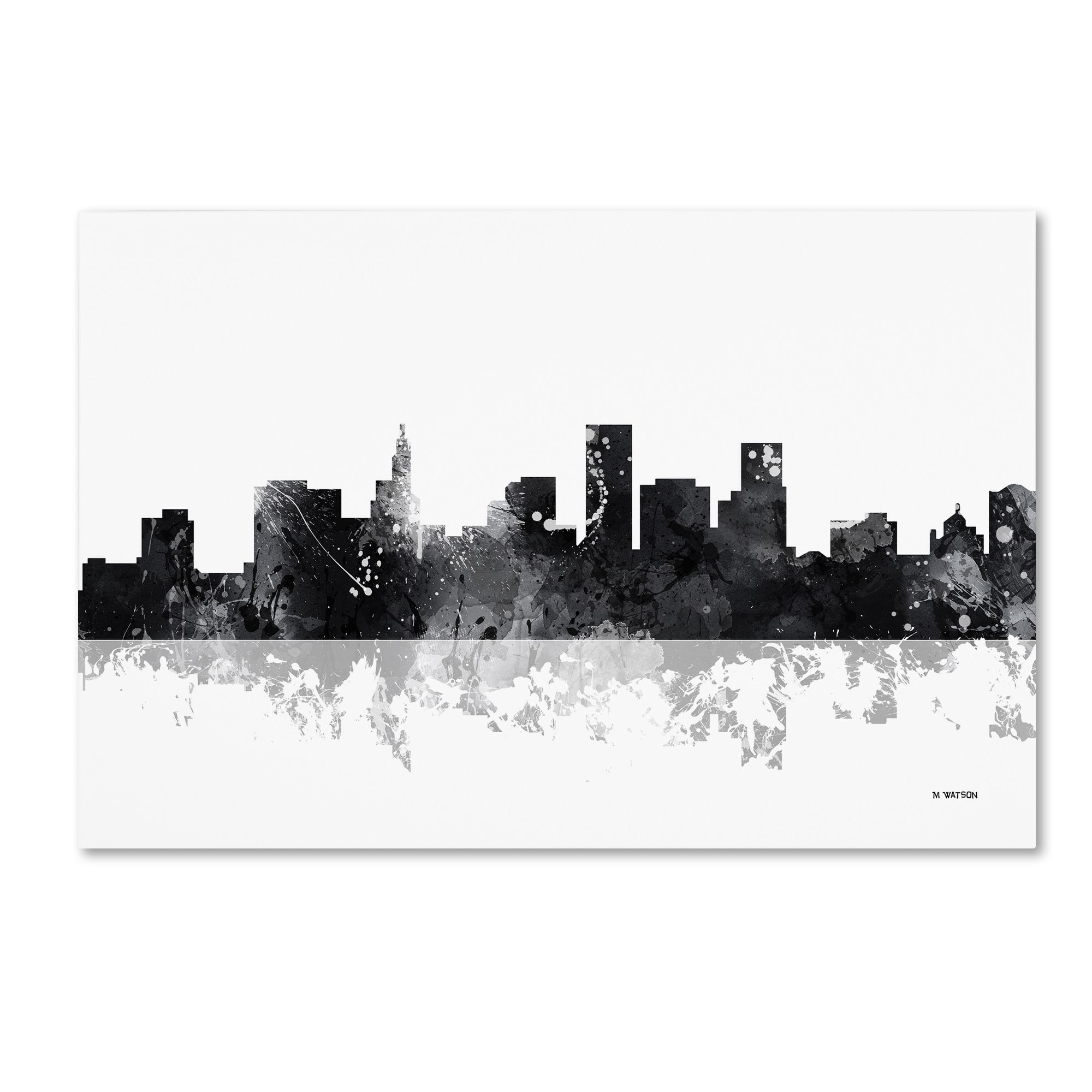 Trademark Fine Art "St Paul Minnesota Skyline BG-1" Canvas Art by Marlene Watson