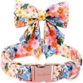 thumbnail image 1 of Cartoon Dog Collar with Bow Spring Summer Collar with Flower for Small Medium Large Boys Girls Dogs, 1 of 5