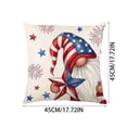 thumbnail image 3 of Patriotic 4th of July Pillow Covers 18 x 18 Blue Star Red Stripe Fourth July Decorative Throw Pillows Outdoor Farmhouse Pillowcases Memorial Day Cushion Case Sofa Couch Bed Decor (1pc), 3 of 7
