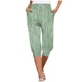 thumbnail image 2 of WXLWZYWL Women's Capri Sweatpants with Pockets Lightweight Lounge Jogger Pajama Pant Solid Color Capri Sweatpants Causal Drawstring Crop Pants, 2 of 6