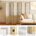 thumbnail image 4 of Room Divider, Tall Japanese Shoji Style Folding Wood Screen with Double Hinges for Home Office, Bedroom, Hotel Decoration, 4 of 7