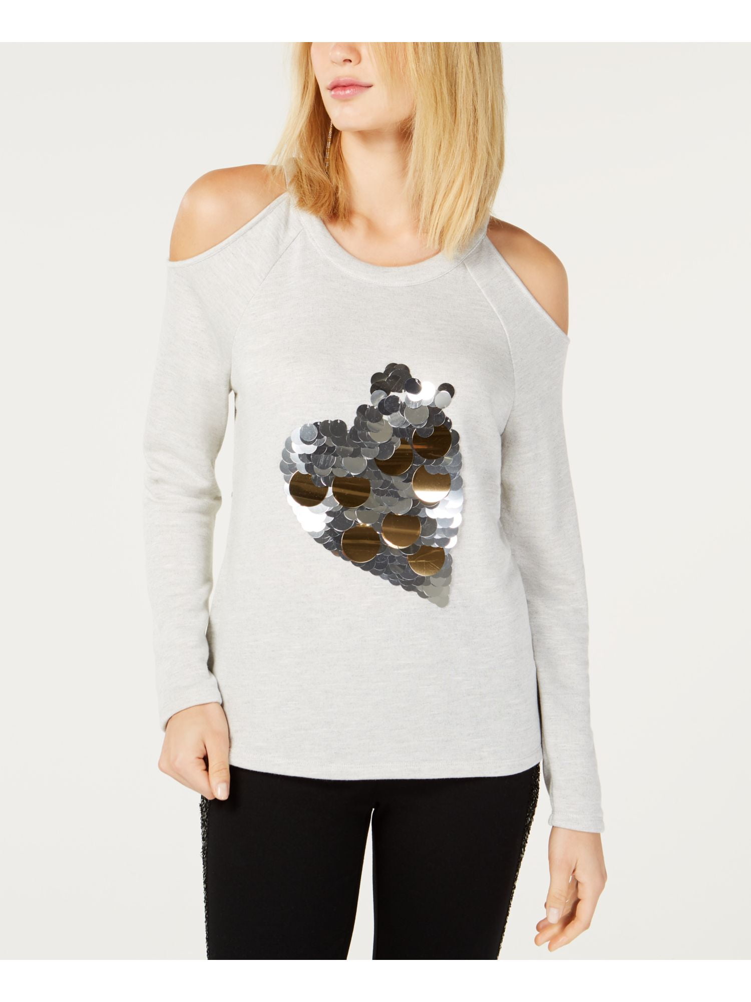 sequin heart sweater