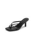 thumbnail image 1 of Sandalia DREAM PAIRS DWUMFF2503 Negra con Tacón Bajo y Punta Cuadrada, 1 of 7