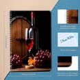 thumbnail image 2 of Spiral Notebook,Double-Wire Spiral College Lined Journal Notebook for Study and Notes,100 Pages,5.71x 8.26 in - Still - life Photography of Red Wine, Glass, Barrel and Grapes, 2 of 7