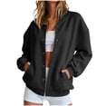 thumbnail image 2 of BRGZLK Button Down Sweatshirt Jacket for Women Casual Trendy Long Sleeve Open Front Cardigan Sweatshirts with Pockets Fall Winter Oversized Outfits 2026 Black XL, 2 of 9