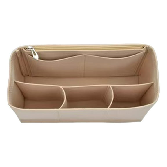 Home Textile Storage Storage Case Inner Makeup Storage And Organizing Bag In Beige（With Multiple Compartments)