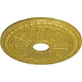 thumbnail image 3 of Ekena Millwork 18 1/8"OD 3 5/8"ID x 1 1/8"P Raymond Ceiling Medallion (Fits Canopies up to 5 1/8"), Hand-Painted Rich Gold, 3 of 5