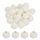 thumbnail image 1 of Uxcell 24Pcs Pom Pom Charm, 20mm Faux Fur Fluffy Fuzzy Keychain Pendants Balls, Soft Puff PomPom Charm Ball para manualidades de bricolaje, aretes, llaveros y fabricación de joyas, amarillo y blanco, 1 of 6
