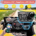 thumbnail image 6 of Joyracer 24V 2 Seater Kids Ride on Truck with Remote Control, 4×200W Motor, Electric Battery Powered Toys Car w/ 4 Wheels Spring Suspension, 3 Speeds, LED Lights, Bluetooth Music, Black, 6 of 14