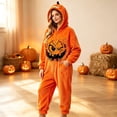 thumbnail image 4 of Ruyelune Yellow Unisex Cosplay Pajamas Oversized Pumpkin Suit Pajama, Halloween Jumpsuit For Adults Women Indoor Masquerade Theater Party Home Dress Up XL, 4 of 5