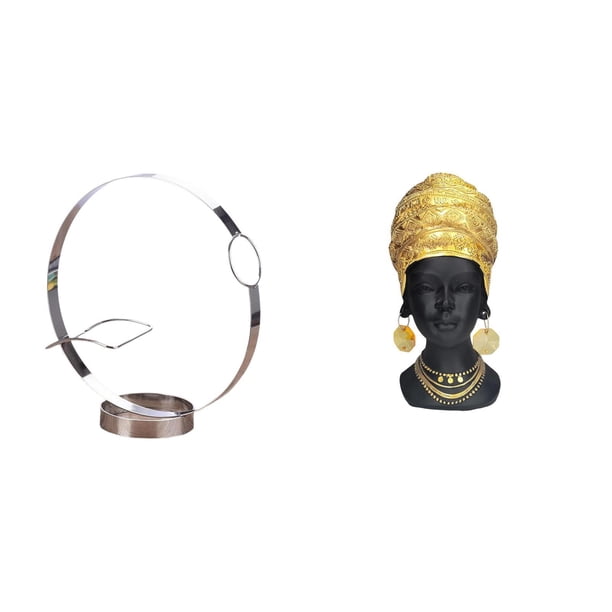 Soporte De Hierro Para Botellas De Vino, Estatua De Mujer Africana, Adorno De Mesa, Soporte De Exhibición De Botellas De Vino Tinto Y Bebidas Para Adultos, Organizador De Botellas De Metal,