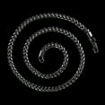 thumbnail image 5 of Crucible Jewelry Men's Black Plated Stainless Steel Rounded Franco Chain Necklace (7mm) - 26", 5 of 5
