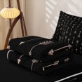 thumbnail image 5 of Erosebridal Traditional Arrow Zipper Twin Comforter Sets with Fitted Sheet and 2 Pillowcases, Gothic Cottage Zipper Bedding Set, Black Blush, Black Reversible, 5 of 7