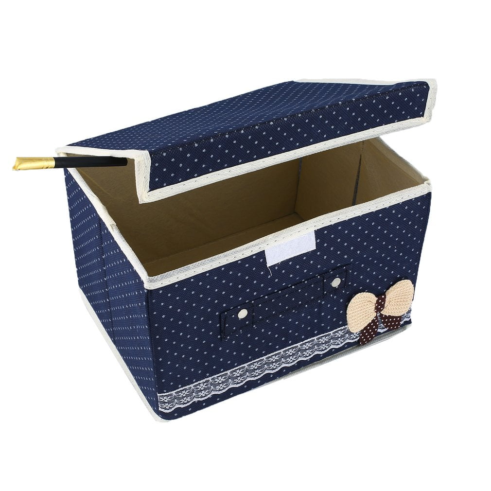 Bowknot Non Woven Storage Box Case Clothes Container Waterproof