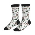 thumbnail image 4 of Crew Socks for Women Men, Camping Caravan 2  Moisture Running Athletic Football Striped Socks Cushion Tube Socks, 4 of 7