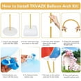 thumbnail image 3 of Balloon Arch Kit, Bendable 8FT and 6FT Balloon Arch Stand with Base and Manual Pump, Ballon Arch Stand Kit for Birthday Wedding Baby Shower Holiday Graduation Party Decoration, 3 of 7
