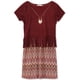 thumbnail image 1 of Vestido acampanado Speechless de punto de gamuza sintética para niñas rojo M (12), 1 of 2