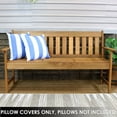 thumbnail image 7 of Sunnydaze 17" x 17" Beach-Bound Stripe Polyester Square Outdoor Decorative Pillow Cover, 2 Count, 7 of 7