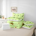 thumbnail image 4 of Erosebridal Fruit Avocado Bed in a Bag Full size,Love Heart Print Bed Set,Cartoon Food Bedding Full Size,Microfiber Kids Bedroom Decor,Reversible,7-Piece, 4 of 6